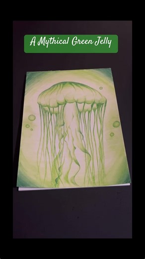 #Satisfying #Watercolor #Jellyfish #Painting #Timelapse 🪼 💚