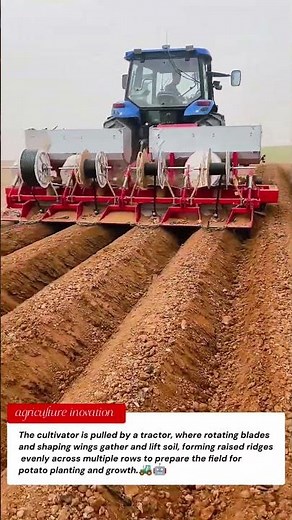 Powerful Farm Machine Forms Perfect Potato Ridges | Smart Tools for Farming 🚜🤖
