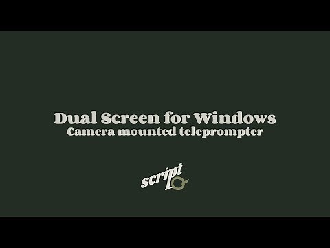 Dual Screen Teleprompting Script-Q for Windows