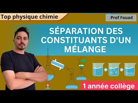Separation of the components of a mixture: 1st year middle school