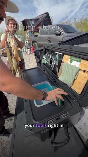 VOZ Camp Kitchen Setup - No Connections Required Portable Camping Kitchen Gear