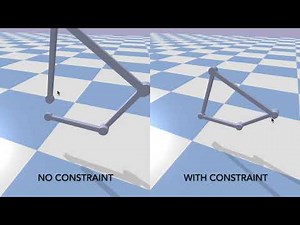 Create Constraint in Pybullet (Four-bar Kinematic Loop)