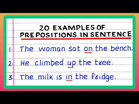 20 Examples of Preposition Sentences | Examples of Preposition Sentences