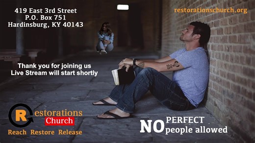 Welcome to our Sunday service! Join us in worship. Online tithing available at restorationschurch.org/give or through Venmo by using your Venmo personal account and the link @Restoring_lives | Restorations Church