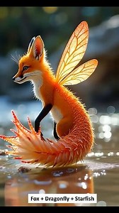Incredible animals hybrids: butterfly-owl-goldfish, dragonfly-starfish-fox & more! #reels #animals #hybrids #ai | Rian Ct