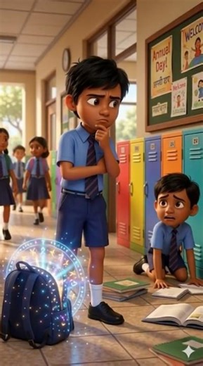 Sometimes, a small fall teaches a big lesson 📚♥️ #cartoon #shorts