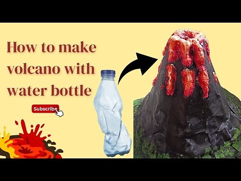 how to make volcano with water bottle | let's make diy volcano | easy diy volcano making |