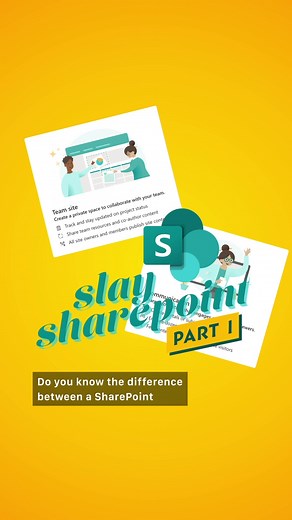 🫵 Do YOU know the difference between a SharePoint Team site and a Communication Site? A SharePoint Teams Site is where collaborate and create with your Team. You should all have editing rights. A Sharepoint Communications Site is where you showcase and share your work. Few editors many viewers. When it comes to SharePoint which one describes you best—and why?! Let me know in the comments! 🤬 Fuck SharePoint! 😳 What’s SharePoint? 🤓 I want to SLAY SharePoint! #sharepointonline #sharepoint #micr
