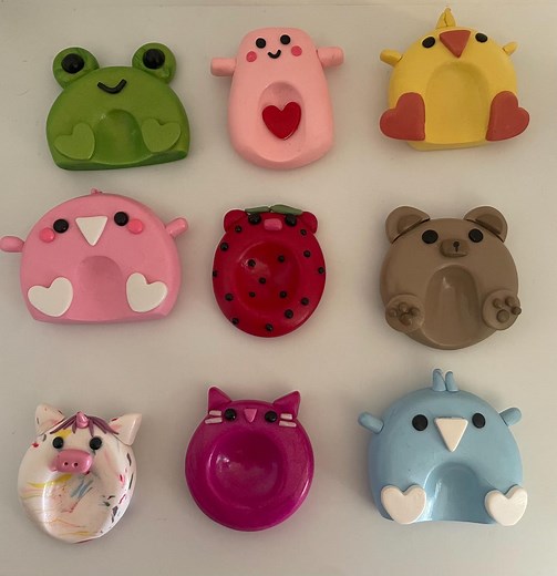 Handmade Polymer Clay Animal Worry Stone | Pocket Fidget, Calming Gift - Etsy