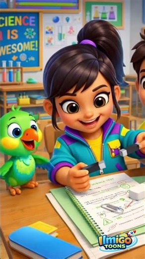Magnet Homework Magic? | Fun Science Cartoon for Kids | @ilmigotoons