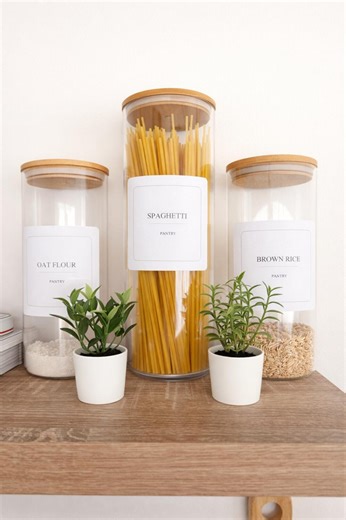 Printable Pantry Labels, Kitchen Organization, DIY Jar Labels (PDF) - Etsy