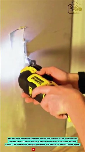 Oscillating Multi Tool: Accurate Corner Cut for Drywall Repair