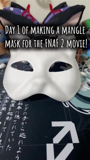 Day 1 of making a mangle mask for the FNAF 2 movie #fnaf #maskmaker #alterhuman #therian #fyp #silly
