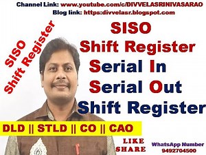 SISO Shift Register || Serial In Serial Out Shift Register || SISO || Shift Register || DLD ||
