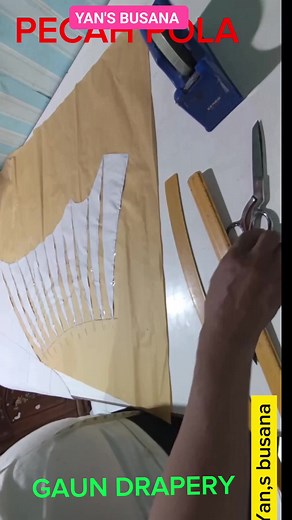 sewing tutorial pola dan jahit cara pecah pola gaun drapery #sewingtutorial | Suryono Yan