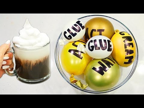 Making Satisfying & Realistic Coffee Slime with Balloons!