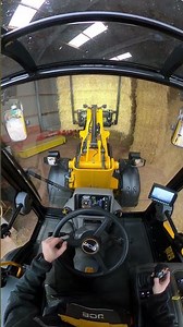 Behind the wheel of a JCB telescopic wheel loader