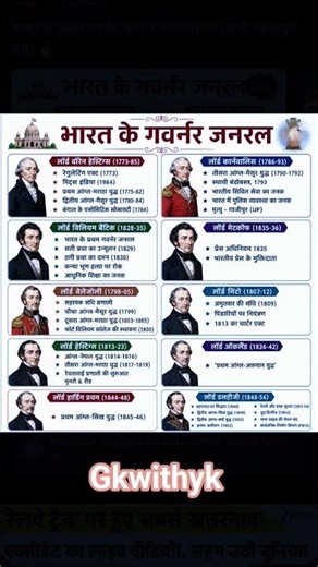 Governor General Of India | Viceroy | Important Governor General |