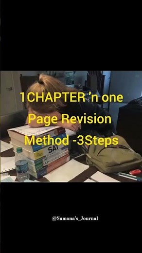 One chapter, one page revision method -3steps