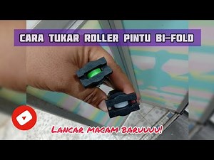 Cara tukar roller atas bawah pintu Bi-fold bilik air