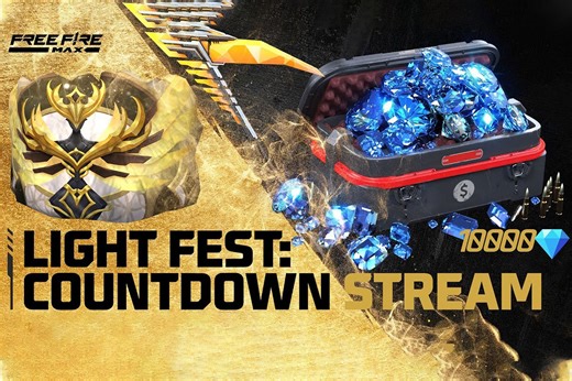 Free Fire MAX upcoming Light Fest livestream to give free 10,000 Diamonds, Elite Pass, and other rewards