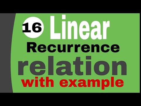 Linear recurrence relation | In Discrete mathematics | example solution | prabhat ranjan