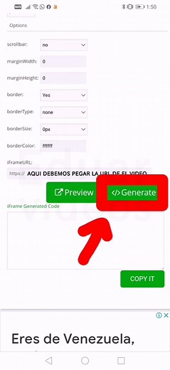 Como obtener el código embed de cualquier video