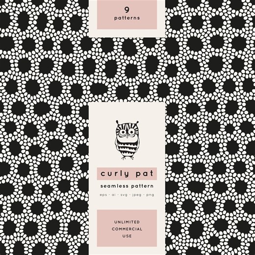 Abstract Ring Pattern Set – 9 Monochrome Vector Surface Designs (digital Download) - Etsy