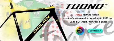 Tour de France 2019 Specials Available as a limited edition release, the Dolan Tuono SL now features Tour de France Custom Colours worth up to £300 on both Framesets and Bike Builds. http://bit.ly/DolanTuonoSL | Dolan Bikes