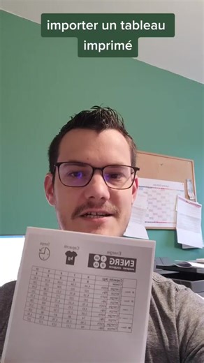 Importer un tableau imprimé dans #excel #tuto #apprendresurtiktok #fy #tiktokacademie