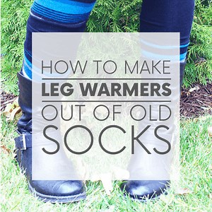How to Make Simple DIY Leg Warmers Out of Old Socks - Two Ways!