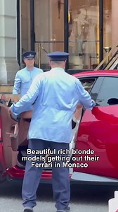 Beautiful rich blonde models getting out their Ferrari in Monaco #monaco #luxury #trending | Pistons Brothers