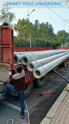 Smart Concrete Pole Unloading Technique.