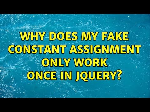 Why does my fake constant assignment only work once in jQuery?