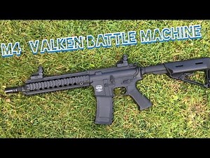 My NEW Airsoft M4!!! Valken Battle Machine mod-m 2.0 Unboxing+Shootingtest