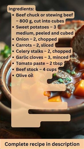 Beef & Sweet Potato Stew – Recipe by What Shall I Cook