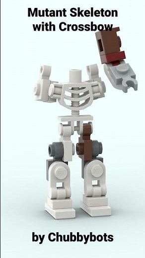 Lego Minecraft: Custom Mutant Skeleton with Crossbow - Animation