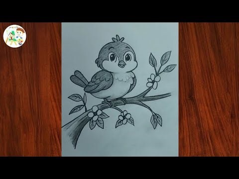 Bird drawing step by step for beginners l How to draw a bird easy