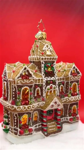 Our best-selling Gingerbread Manor from the 2025 Happy Homes Collection is a must-have for your tree! 🍬 https://www.christopherradko.com/collections/happy-homes | Christopher Radko