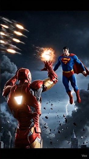 Iron Man vs Superman 🔥 Battle | Epic Fight Scene | No Copyright | 4K Cinematic Short#youtubeshorts