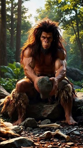 The Process of Making Stone Tools #wildlife #primitive #reels