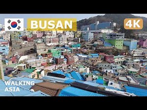 🇰🇷 South Korea, Busan: Gamcheon Culture Village Winter Day Walking Tour - 4K