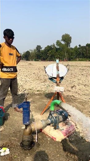 Homemade solar power energy for irrigation #viralvideo #farming #greenenergy