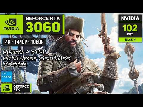 RTX 3060 on Assassin's Creed Black Flag Resynced - 1080p, 1440p, 4K with RTGI + Optimized Settings!