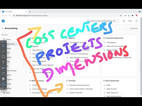 Ch-04 ERPNext -Cost center, Dimension,Project - Training for Accountants & business owners - ERPGulf