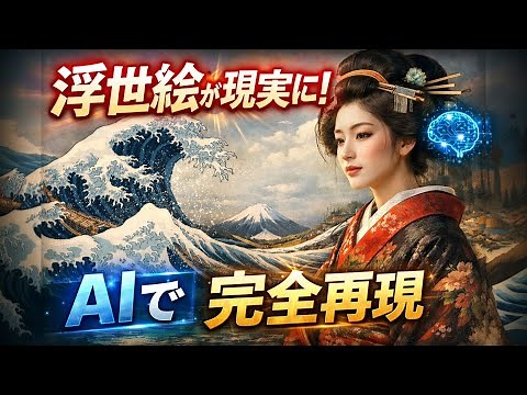日本の有名な浮世絵木版画が最先端の人工知能（AI）技術を使ってリアルな画像で再現されました。