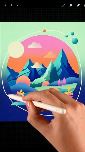 How To Create An Easy Landscape Illustration In Procreate
