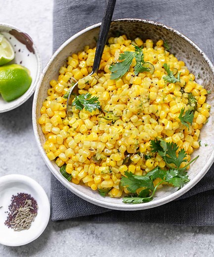 Sautéed Sweet Corn with Cilantro and Lime