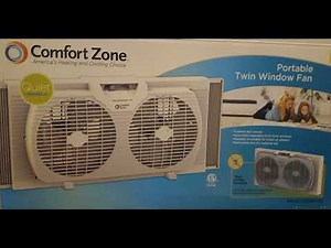 comfort zone 9 inch twin window fan
