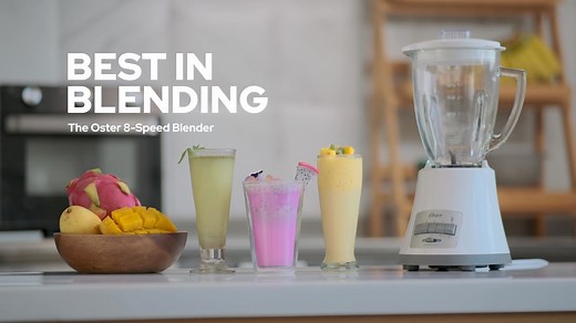 Oster 8-Speed Blender: Power, Precision, and Versatility!  Crushes ice in less than 10 seconds, features 8 speeds for total control, and comes with a heat-resistant glass jar for durability. When it comes to blending, Oster is simply the best! 磻 | Oster | Facebook